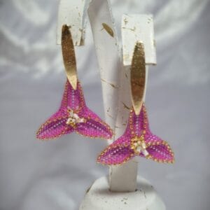 aretes fucsia encantada