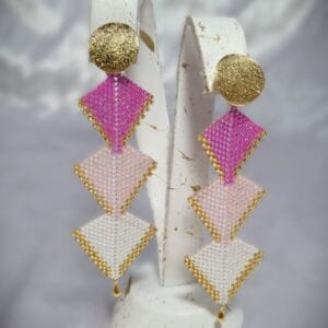 aretes rombos encanto