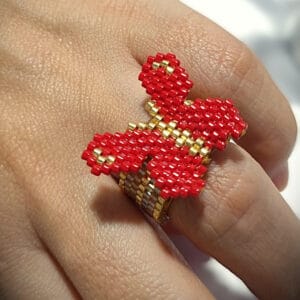 Anillo Mariposa Roja